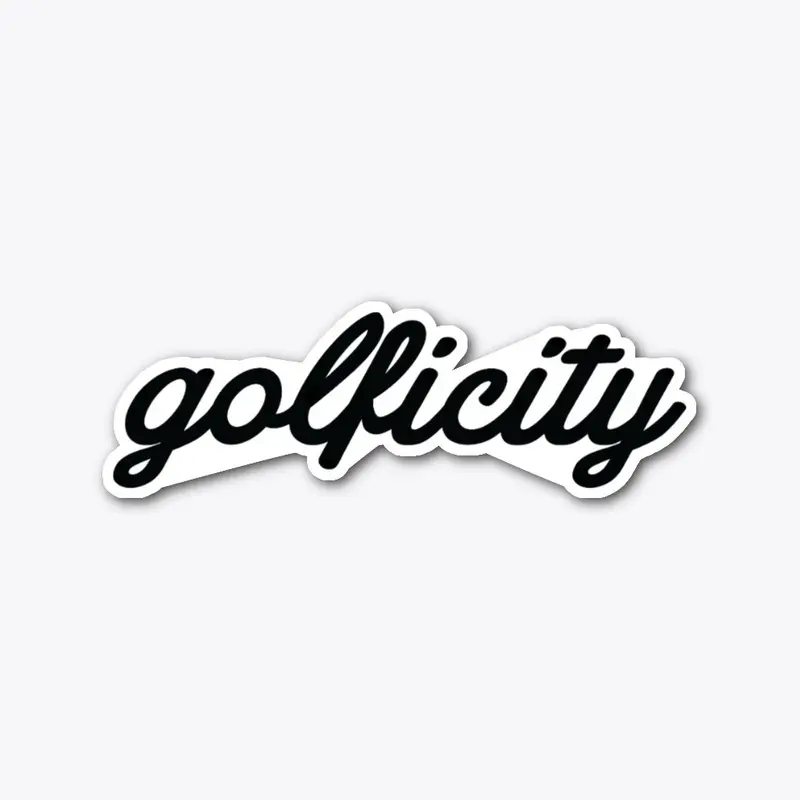 Golficity Script Sticker